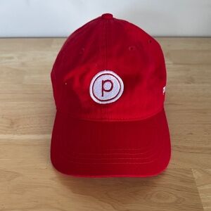 Pure Barre Red Baseball Cap with Circle P Logo